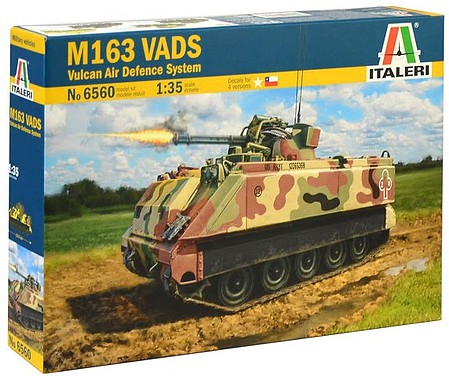Italeri M163 Vulcan Air Defense System Tank Plastic Model Military Tank Kit 1/35 Scale #556560