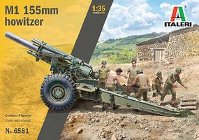 Italeri M1 155mm Howitzer w/6 Crew Plastic Model Military Figure Kit 1/35 Scale #556581