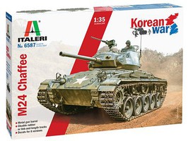 Italeri 1/35 M24 Chaffee Tank Korean War Plastic Model Military Vehicle Kit 1/35 Scale #556587