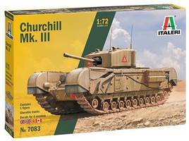 Italeri Churchill Mk III Tank Plastic Model Military Vehicle Kit 1/72 Scale #557083