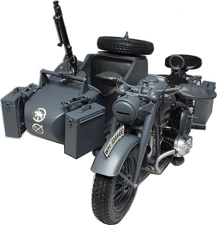 Italeri Zundapp KS750 Motorcycle w/Sidecar Plastic Model Military Vehicle Kit 1/9 Scale #557406
