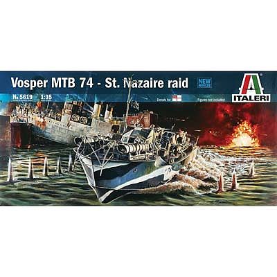 Italeri Vosper MTB 74 St. Nazaire Raid Plastic Model Military Ship Kit 1/35 Scale #5619s