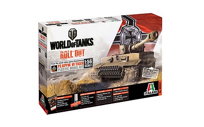 Italeri World Of Tanks Pz.Kpfw.VI Tiger Plastic Model Military Vehicle Kit 1/56 Scale #56501