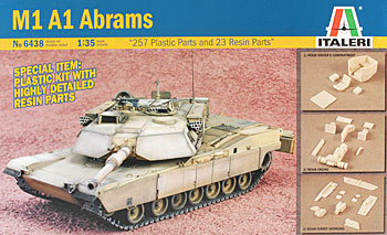 Italeri M1 A1 Abrams Tank Super Kit Plastic Model Military Vehicle Kit 1/35 Scale #6438