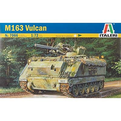Italeri Vietnam War M163 Vulcan Tank Plastic Model Military Vehicle Kit 1/72 Scale #7066s