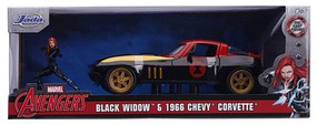 Jada-Toys 1/24 Avenger 1966 Corvette w/Black Widow Figure