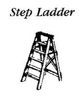 JL Custom Ladders 8ft Step Ladder Brown Model Railroad Building Accessory HO Scale #554