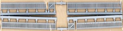 JL Custom Picket Fence Clean White (2) Model Railroad Building Accessory HO Scale #705