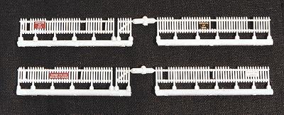 JL Custom Weathered Picket Fence 11 (2) Model Railroad Building Accessory HO Scale #805
