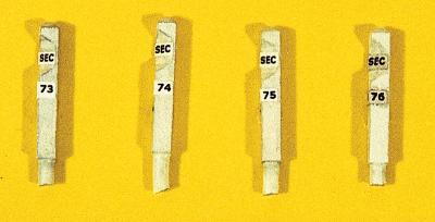JL Custom Section Sign Set/Post Style (4) Model Railroad Trackside Accessory HO Scale #832