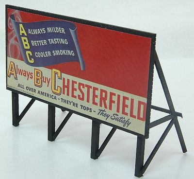 JL Custom Billboards 1940s Tobacco Model Railroad Sign HO Scale #980