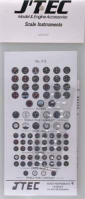 J-Tec 1/8 Instrument Panel Transfer Decal Sheet Color #jt8c