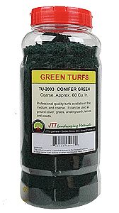 JTT Conifer Green Coarse Turf 60 Cubic Inches Model Railroad Ground Cover #95092