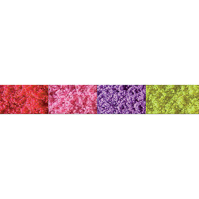 JTT Fine Flower Colors Turf (red, pink, purple, yellow) Model Railroad Ground Cover #95145