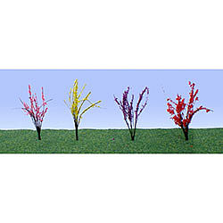 JTT Flower Bushes (red, pink, yellow, purple) HO Scale Model Railroad Flower #95545