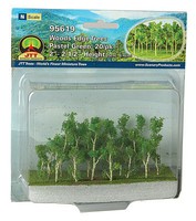 JTT Pastel Green woods edge Trees (2-2.5 inch ) N Scale Model Railroad Grass Scenery #95619