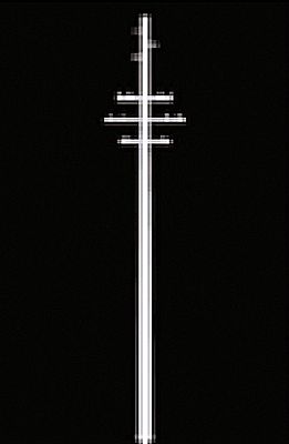 JTT Light Pole - Nonoperating - Style #9 (white) (4) O Scale Model Railroad Street Light #97373