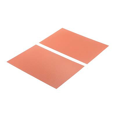 JTT Clay Tile Roof Sheet 7.5 x 12 (2) HO Scale Model Scratch Building Plastic Sheet #97465