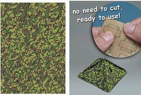 1/35 WWII German Army Shelter Tent #2 (Green Camouflage) (Pre-cut Cardboard)