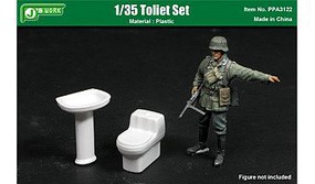 JsWorks 1/35 Toilet & Pedestal Sink (Plastic Kit)