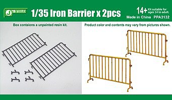 JsWorks Iron-Type Barriers (2pcs) (Resin Kit) Plastic Model Military Diorama Kit 1/35 Scale #3132