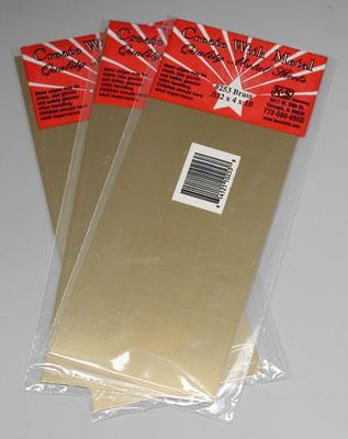 K-S (bulk of 3) Brass Sheet .032 x 4 x 10 (3) Hobby and Craft Metal Sheet #253