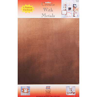 K-S Copper Metal Sheet .016 x 12 x 18 Hobby and Craft Metal Sheet #6540