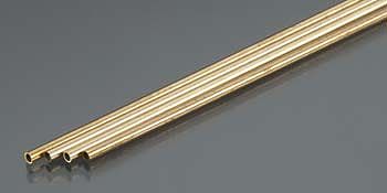 K-S Round Brass Tube .225mm x 2mm x 300mm (4) Hobby and Craft Metal Tubing #9832