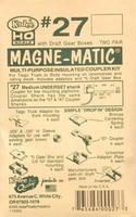 Kadee 20 Series Magne-Matic Med Underset Shank 9/32 HO Scale Model Train Coupler #27