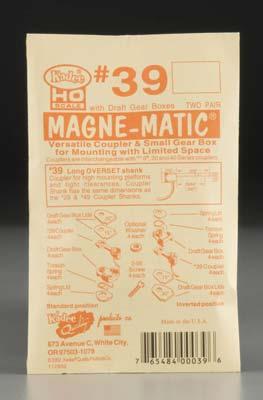Metal magne-matic coupler Long 25/64 Kadee HO scale #156 "Whisker" Scale Head 