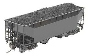 Kadee 50-Ton Standard Offset 2-Bay Open Hopper Undecorated HO Scale Model Train Freight Car #7001