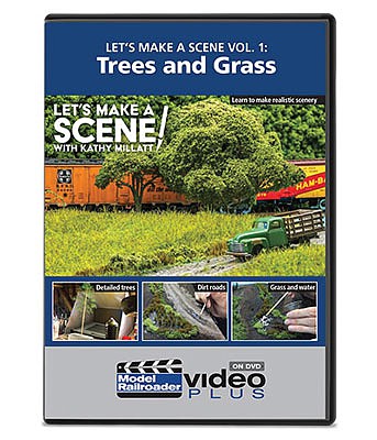 Kalmbach-Publishing Lets Make a Scene - Model Railroader Video Plus DVD Volume 4- Trees and Grass, 1 hour 15 minutes