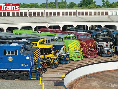 Kalmbach-Publishing 2012 Gathering in Spencer N.C. of all 20 NS Heritage Locomotives 550 Pieces, 18 x 24   45.7 x 61cm