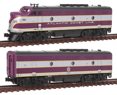 Kato EMD F2 A-B Set Atlantic Coast Line N Scale Model Train Diesel Locomotive #1060201