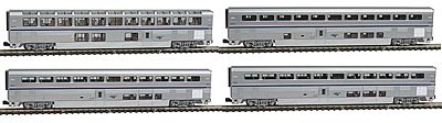 Kato Amtrak Superliner 4-Car Set B - Ready to Run N Scale Model Train Passenger Car #1063516