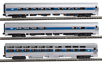 Kato Intercity Express 3-Car Set - Ready to Run - Amtrak N Scale Model Train Passenger Car #1066286