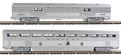 Kato El Capitan Coach, Storage Mail Car Set Santa Fe #2 N Scale Model Train Passenger Car #1067116