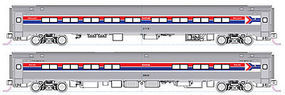 Kato Coach/Cafe Set B AMTRAK N Scale Model Train Passenger Car #1068013
