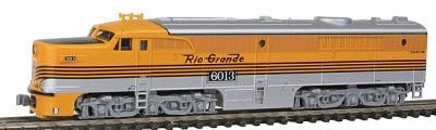 Kato Diesel Alco PA-1 Powered DCC ready Denver and Rio Grande Western #6013 (Aspen Gold) - N-Scale