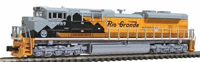 Kato Diesel EMD SD70ACe, Powered, DCC Ready Denver and Rio Grande Western #1989 - N-Scale