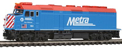 Kato EMD F40PH Metra Chicago #163 City of Elmhurst N Scale Model Train Diesel Locomotive #1769103