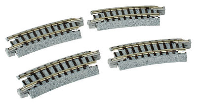 Kato Curved Track - R216mm 15 Degree (4) N Scale Nickel Silver Model Train Track #20171