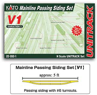 Kato Mainline Passing Siding Set V1 - Unitrak - N-Scale