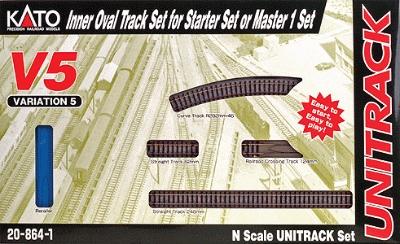 Kato Unitrack V5 - Inside Loop Track Set N Scale Nickel Silver Model Train Track #208641