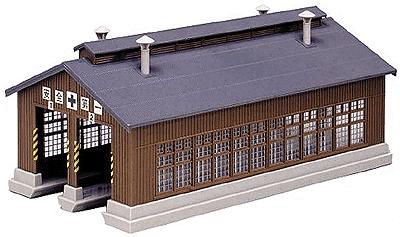 Kato 2-Stall Engine House Kit 7-7/16 x 3-3/8 18.6 x 8.4cm - Track Centers - 1-21/64 3.3cm - N-Scale
