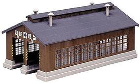 Kato 2-Stall Engine House Kit 7-7/16 x 3-3/8'' 18.6 x 8.4cm Track Centers 1-21/64'' 3.3cm N-Scale