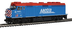 Kato F40PH METRA #160 Winfield HO Scale Model Train Diesel Locomotive #376572