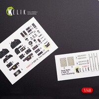 Kelik 1/48 Kelik F-82 (F, G) Twin Mustang interior 3D decals for Modelsvit kit