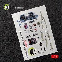 Kelik 1/48 Kelik P-47M Thunderbolt interior 3D decals for Tamiya kit