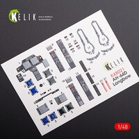 Kelik 1/48 Kelik AH-64D Apache longbow interior 3D decals for Hasegawa kit